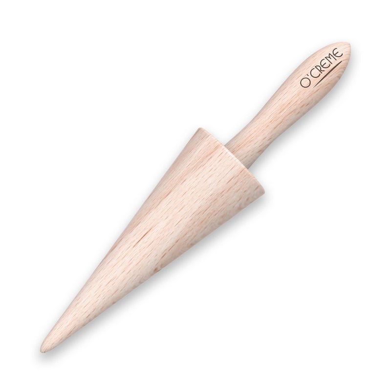 O'Creme Pizzelle Roller/Krumkake Cone/Ice Cream Cone Mold, 9.25 Inches Strong and Smooth - Beechwood - Image 1
